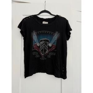 $198 Current Elliott Crystal Road Stud Tour Tee - Size 0